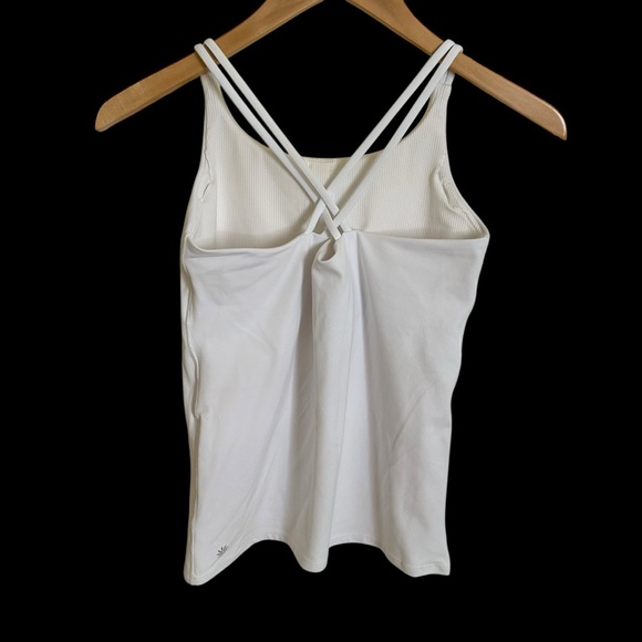 Athleta Girl XXL 16 White Strappy Back Tank Top Activewear Workout - Picture 2 of 5